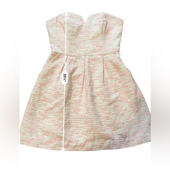 Anthropologie Moulinette Speer’s Pink Tweed Convertible Strapless Dress Size 6 - Picture 11 of 11